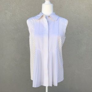 Tory Burch Durrell Eyelet Top Size 4